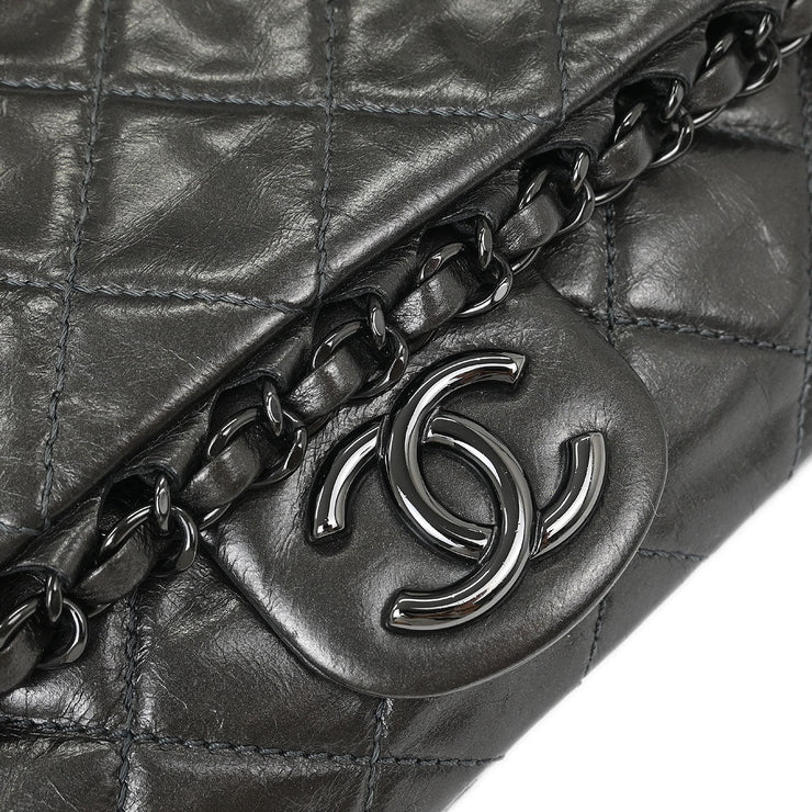 Chanel Gray Calfskin Chain Me Shoulder Bag 115798