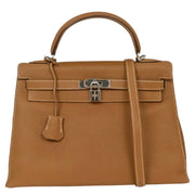 Hermes Gold Togo Kelly 32 Sellier 2way Handbag 5C Square:I 115813