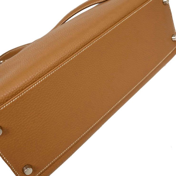 Hermes Gold Togo Kelly 32 Sellier 2way Handbag 5C Square:I 115813