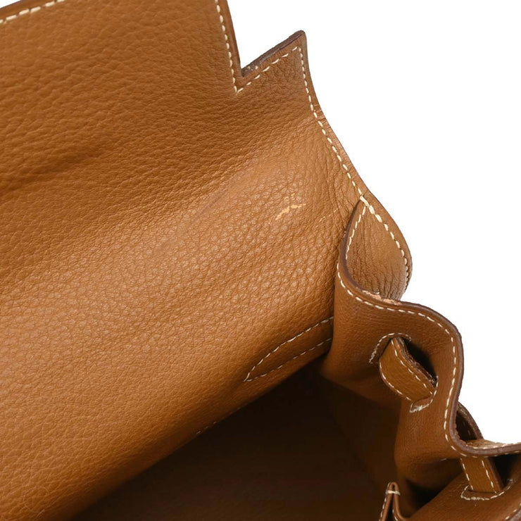 Hermes Gold Togo Kelly 32 Sellier 2way Handbag 5C Square:I 115813