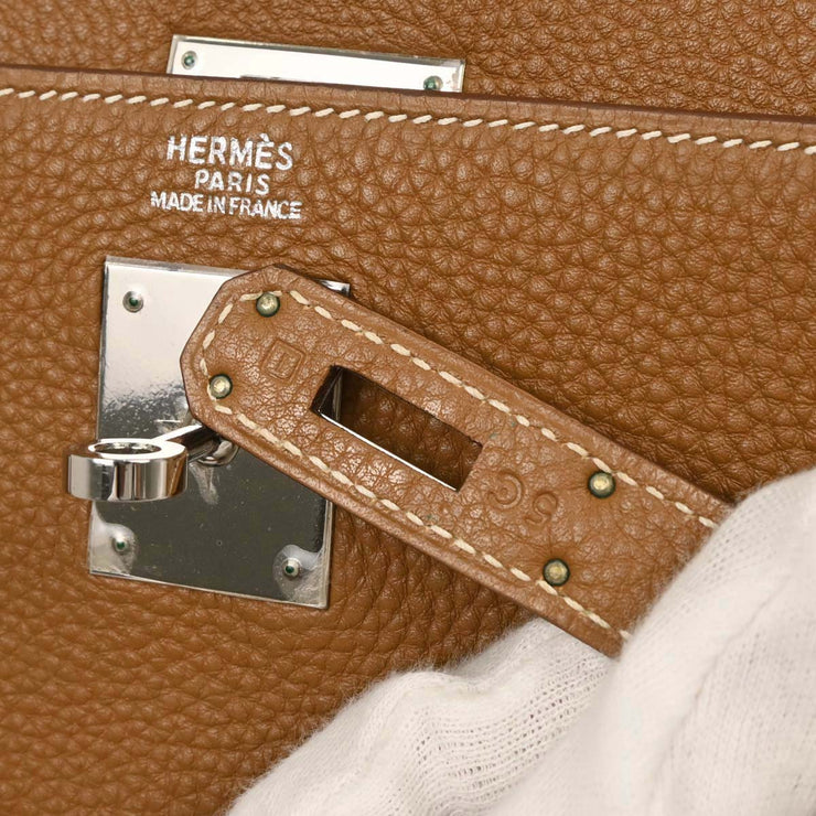 Hermes Gold Togo Kelly 32 Sellier 2way Handbag 5C Square:I 115813