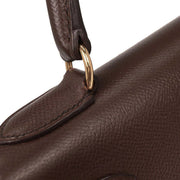 Hermes Havane Courchevel Kelly 28 Sellier 2way Handbag  Square:C N 115818