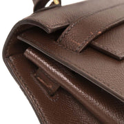 Hermes Havane Courchevel Kelly 28 Sellier 2way Handbag  Square:C N 115818