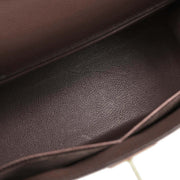 Hermes Havane Courchevel Kelly 28 Sellier 2way Handbag  Square:C N 115818