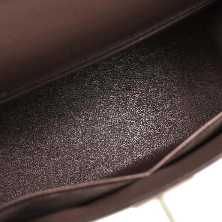 Hermes Havane Courchevel Kelly 28 Sellier 2way Handbag  Square:C N 115818