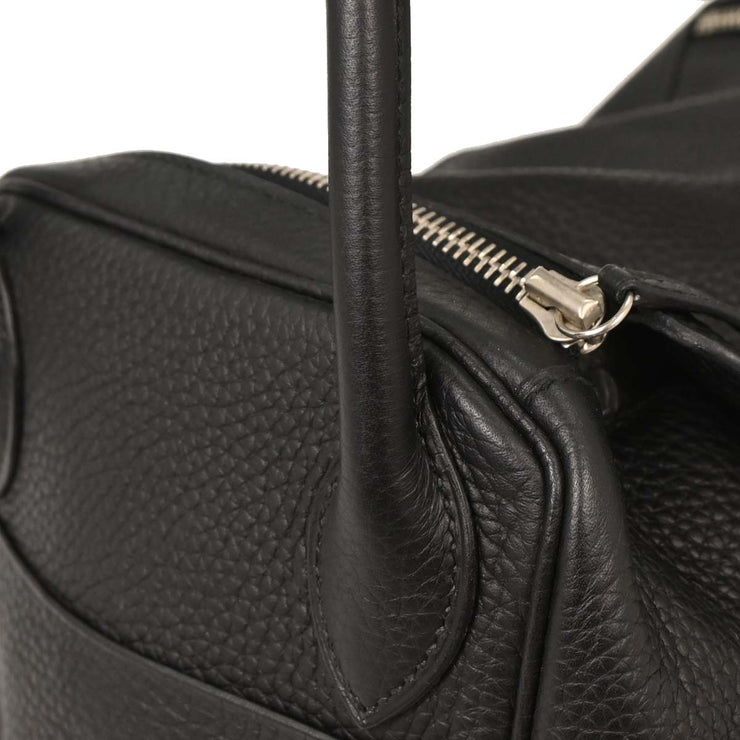 Hermes Black Taurillon Clemence Lindy 30 Shoulder Bag A CT 0074 115823