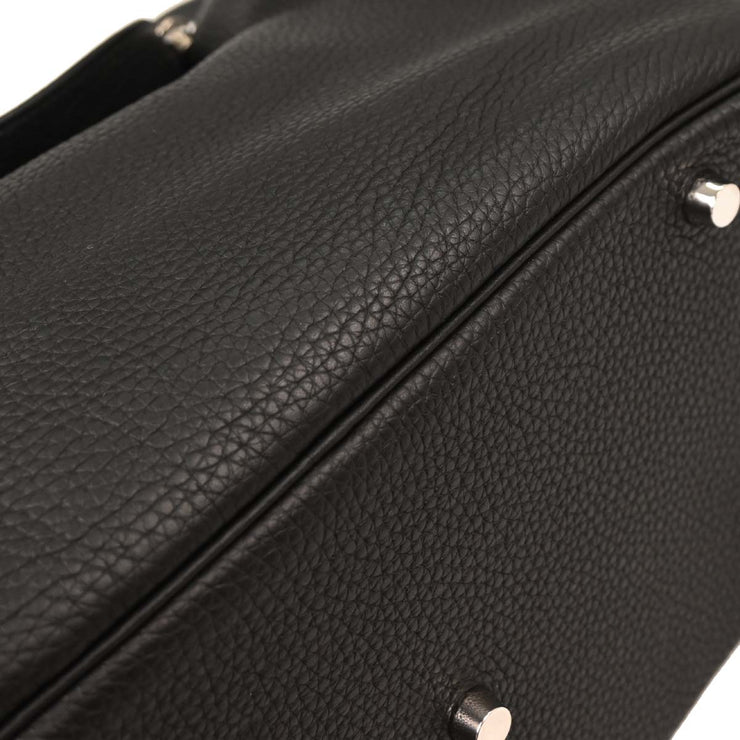 Hermes Black Taurillon Clemence Lindy 30 Shoulder Bag A CT 0074 115823