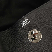 Hermes Black Taurillon Clemence Lindy 30 Shoulder Bag A CT 0074 115823