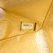 Chanel Metallic Gold Lambskin Medium Classic Double Flap Shoulder Bag 115833