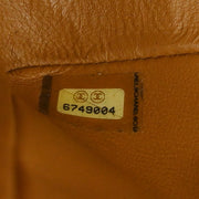 Chanel Brown Cotton East West Mademoiselle Lock Shoulder Bag 115835