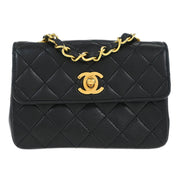 Chanel Black Lambskin Shoulder Bag 115841