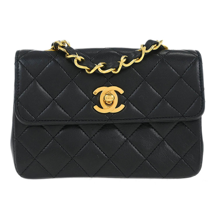 Chanel Black Lambskin Shoulder Bag 115841