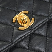 Chanel Black Lambskin Shoulder Bag 115841