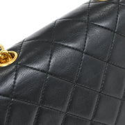 Chanel Black Lambskin Shoulder Bag 115841