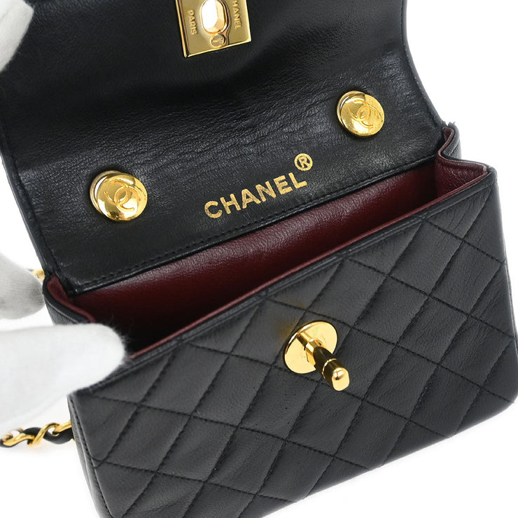 Chanel Black Lambskin Shoulder Bag 115841