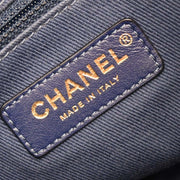 Chanel Navy Straw Deauville Bucket Shoulder Bag 115842