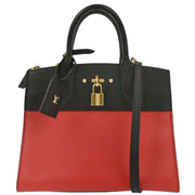 Louis Vuitton Red Black City Steamer PM 2way Handbag M54868 DU0118 115849