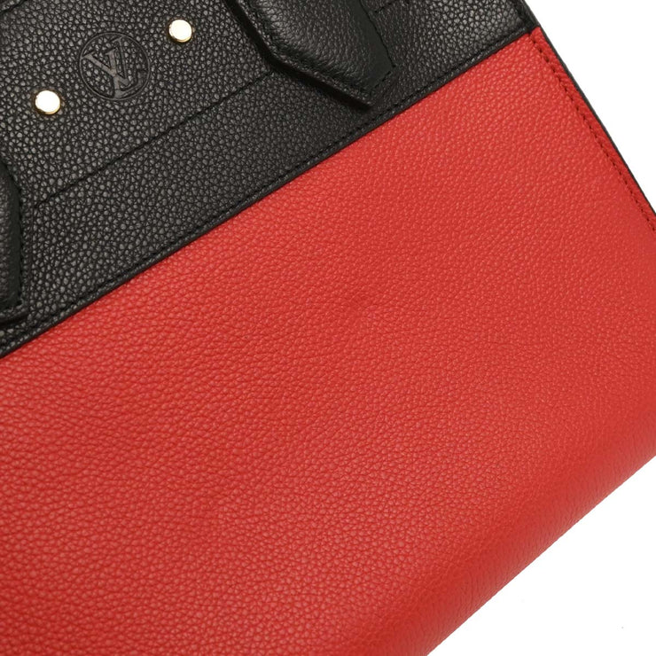 Louis Vuitton Red Black City Steamer PM 2way Handbag M54868 DU0118 115849