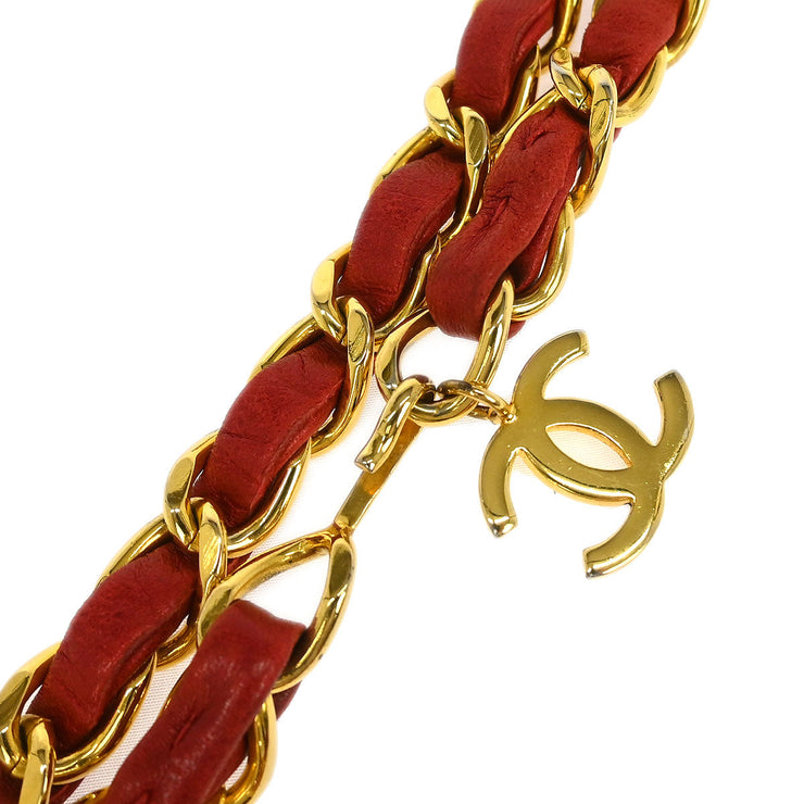 Chanel Red Lambskin Classic Flap Micro Bum Belt Bag 115850