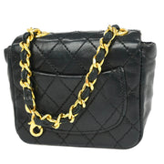 Chanel Black Lambskin Classic Flap Micro Bum Belt Bag 115851
