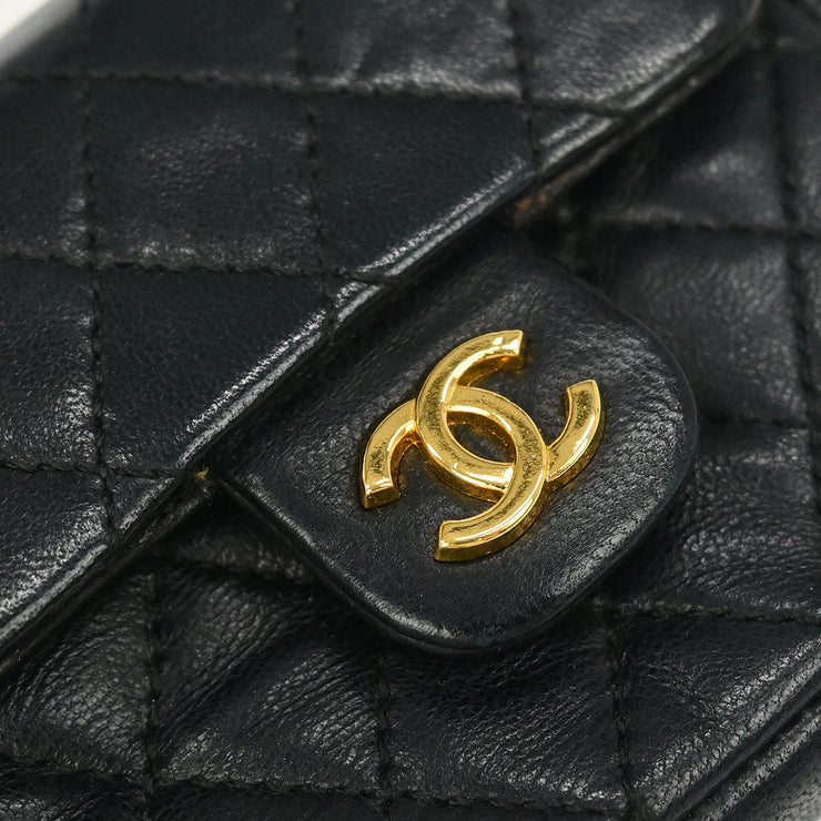 Chanel Black Lambskin Classic Flap Micro Bum Belt Bag 115851