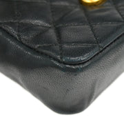 Chanel Black Lambskin Classic Flap Micro Bum Belt Bag 115851