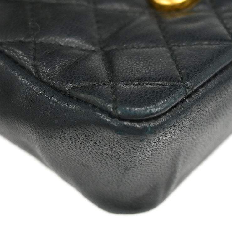 Chanel Black Lambskin Classic Flap Micro Bum Belt Bag 115851