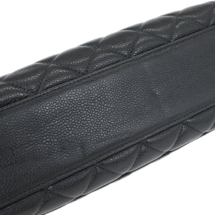 Chanel Black Calfskin Top Handle Handbag 115858