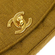 Chanel Brown Linen Small Diana Shoulder Bag 115860