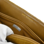 Chanel Brown Linen Small Diana Shoulder Bag 115860
