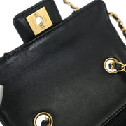 Chanel Black Calfskin Wild Stitch Single Flap Shoulder Bag 115861