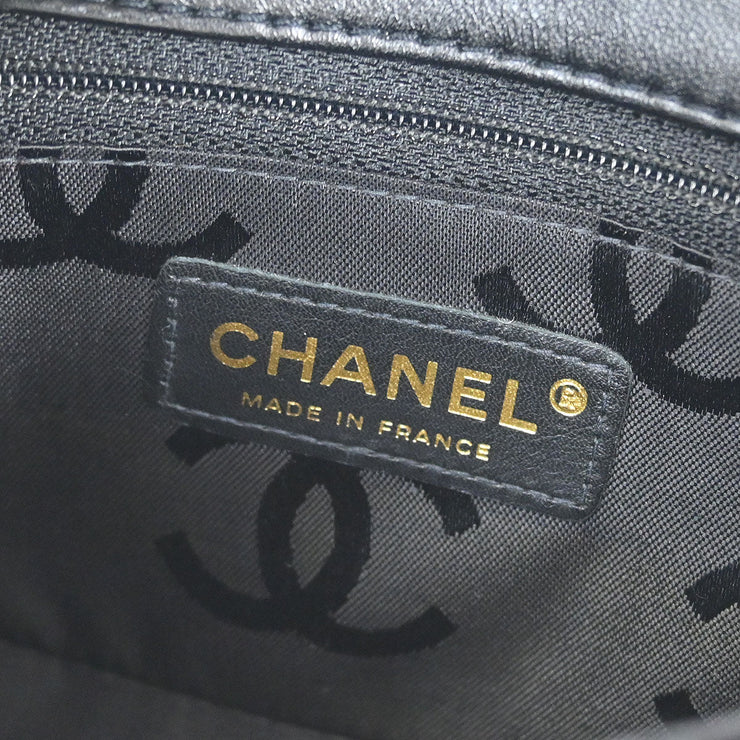 Chanel Black Calfskin Wild Stitch Single Flap Shoulder Bag 115861