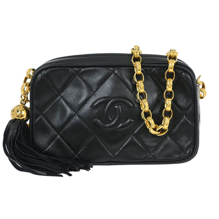 Chanel Black Lambskin Camera Bag Mini 115867