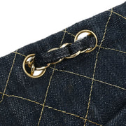 Chanel Blue Denim Single Flap Shoulder Bag 115870