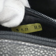 Chanel Black Calfskin Chevron Single Flap Shoulder Bag 115871