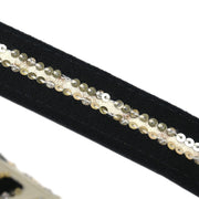 Christian Dior Black White Satin Sequins Saddle Handbag 00RU0093 115877