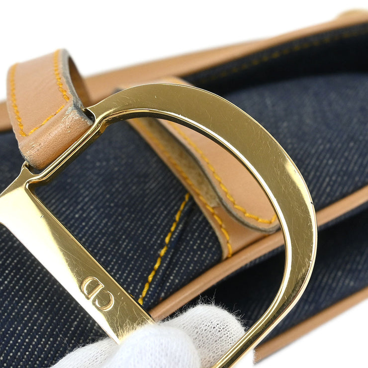 Christian Dior Indigo Denim Saddle Handbag RU1001 115878