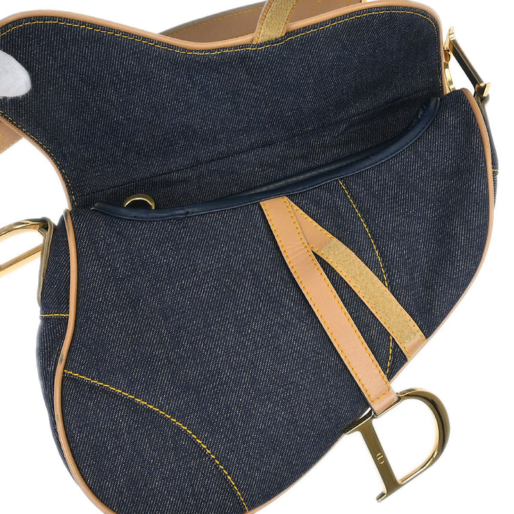 Christian Dior Indigo Denim Saddle Handbag RU1001 115878