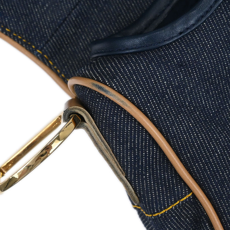 Christian Dior Indigo Denim Saddle Handbag RU1001 115878