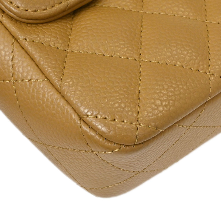 Chanel Beige Calfskin East West Shoulder Bag 115879