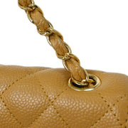 Chanel Beige Calfskin East West Shoulder Bag 115879