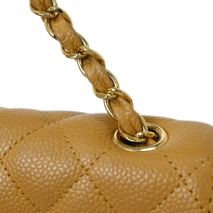 Chanel Beige Calfskin East West Shoulder Bag 115879