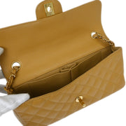 Chanel Beige Calfskin East West Shoulder Bag 115879