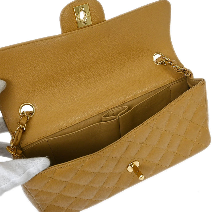 Chanel Beige Calfskin East West Shoulder Bag 115879