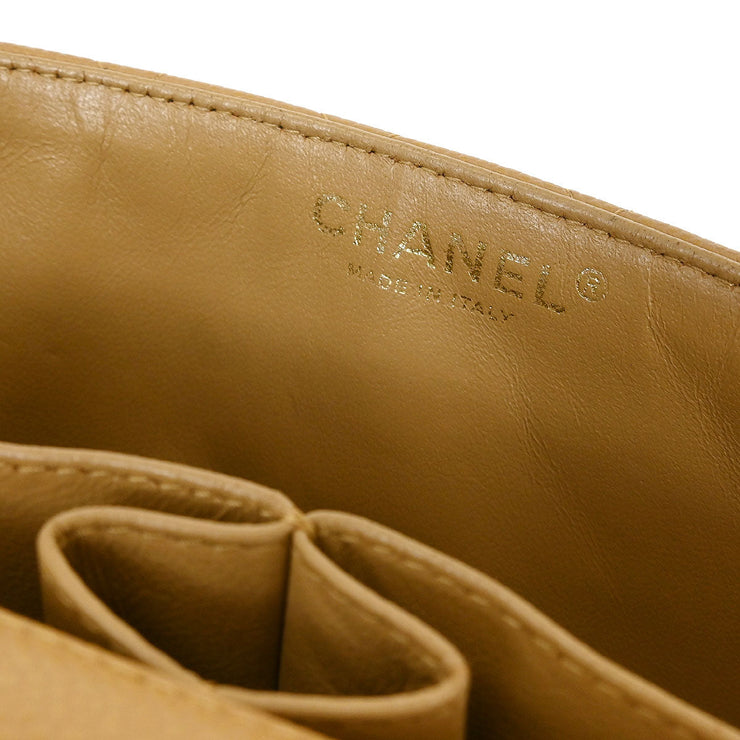 Chanel Beige Calfskin East West Shoulder Bag 115879