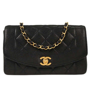 Chanel Black Calfskin Small Diana Shoulder Bag 115884