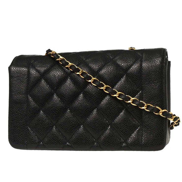 Chanel Black Calfskin Small Diana Shoulder Bag 115884