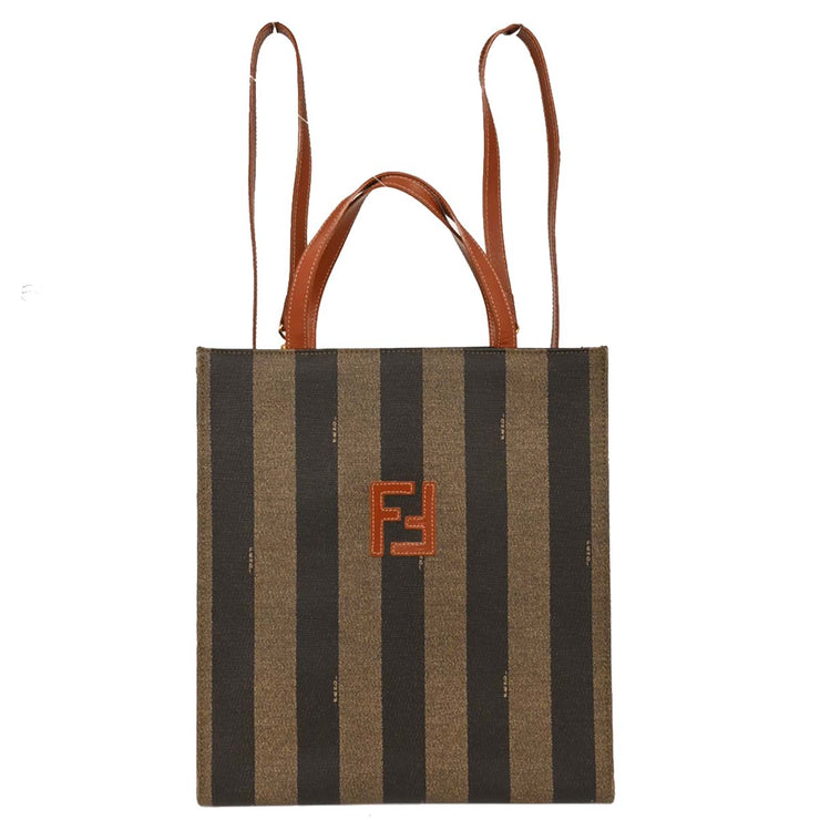 Fendi Brown Black PVC Pequin 3way Handbag Backpack 279.260020.068 115895