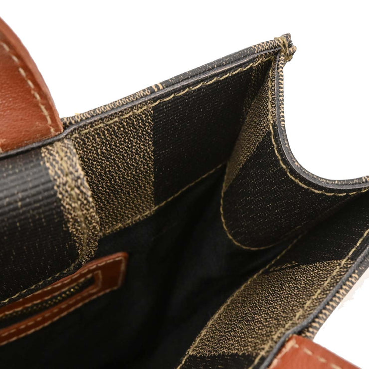 Fendi Brown Black PVC Pequin 3way Handbag Backpack 279.260020.068 115895