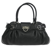 Salvatore Ferragamo Black Gancini Handbag AB-21 5370 115896